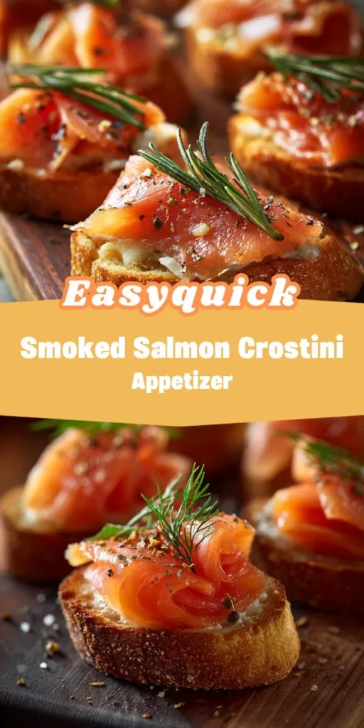 Elevate your gatherings this season with mouthwatering party snack recipes, featuring these delightful Smoked Salmon Crostini Delights. Perfect as finger food recipes for brunch or casual get-togethers, these elegant bites are sure to impress your guests! Check out more fabulous ideas at epiceats. PartySnacks FingerFood Appetizers SmokedSalmon Crostini EasyRecipes SeasonalEats