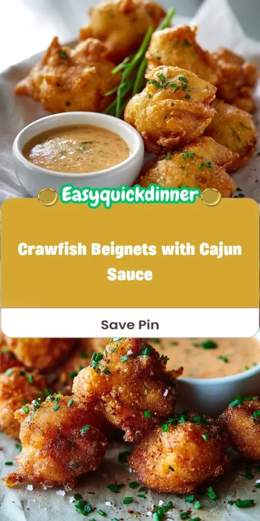 Get ready for your next gathering with these Crawfish Beignets and Cajun Sauce, perfect for a lively celebration! These quick bite recipes are not just flavorful but also pack a healthy punch, making them ideal appetizer ideas for your spring get-togethers. Elevate your menu with this unique creation from epiceats that will leave your guests wanting more! CrawfishBeignets HealthyAppetizers QuickBiteRecipes CajunCuisine SpringGathering PartyFood Epiceats
