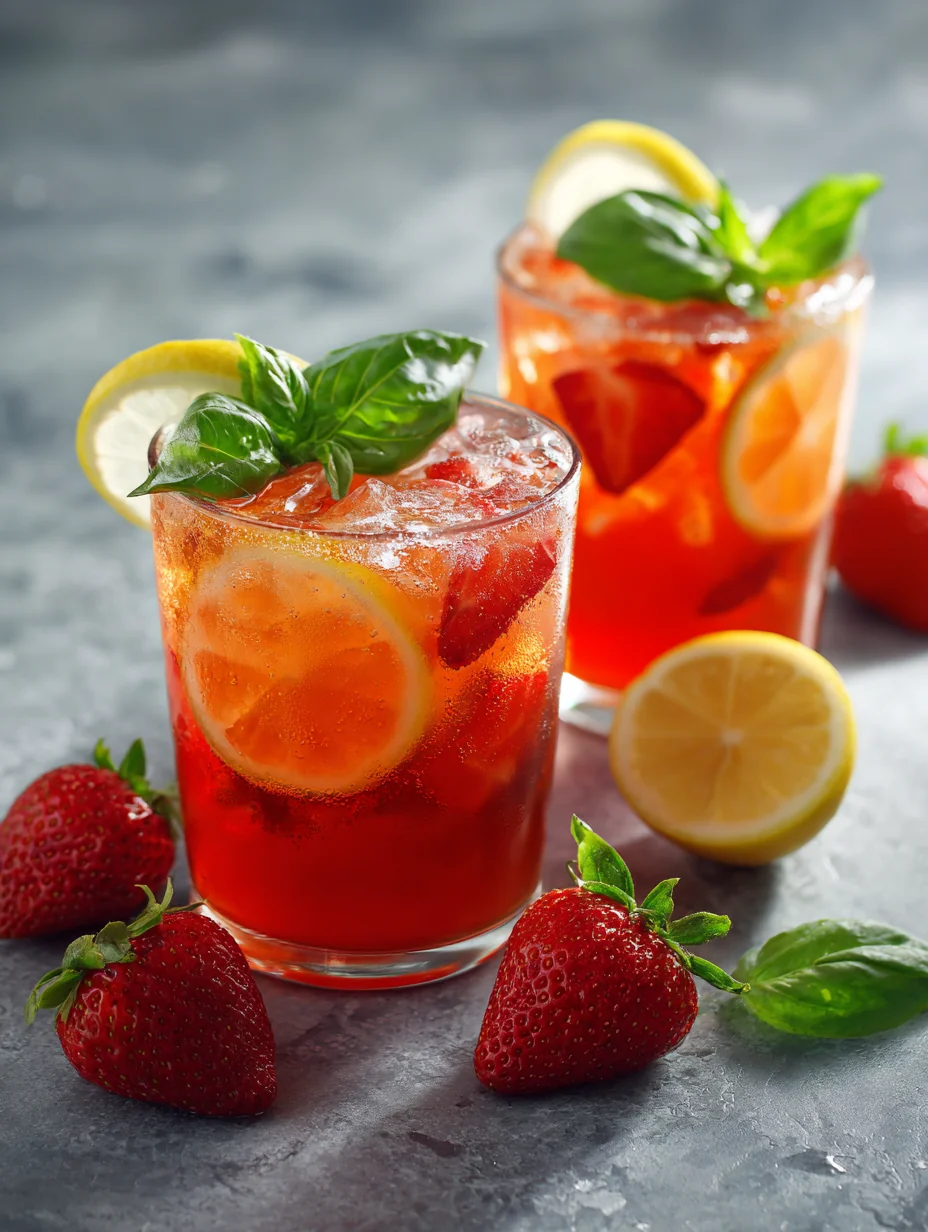 This strawberry basil lemonade - refreshing spring drink is a simple drink recipe made with everyday ingredients. Perfect for busy days and family meals.