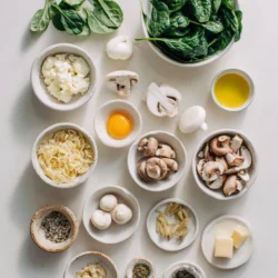 Ingredients for Creamy Spinach Mushroom Pasta: A Comforting Culinary Delight