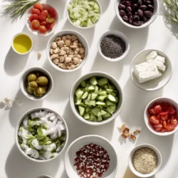 Ingredients for Vibrant Mediterranean Bean Salad