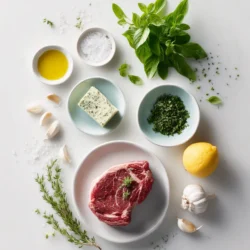 Ingredients for Sizzling Herb-Butter Grilled Steak