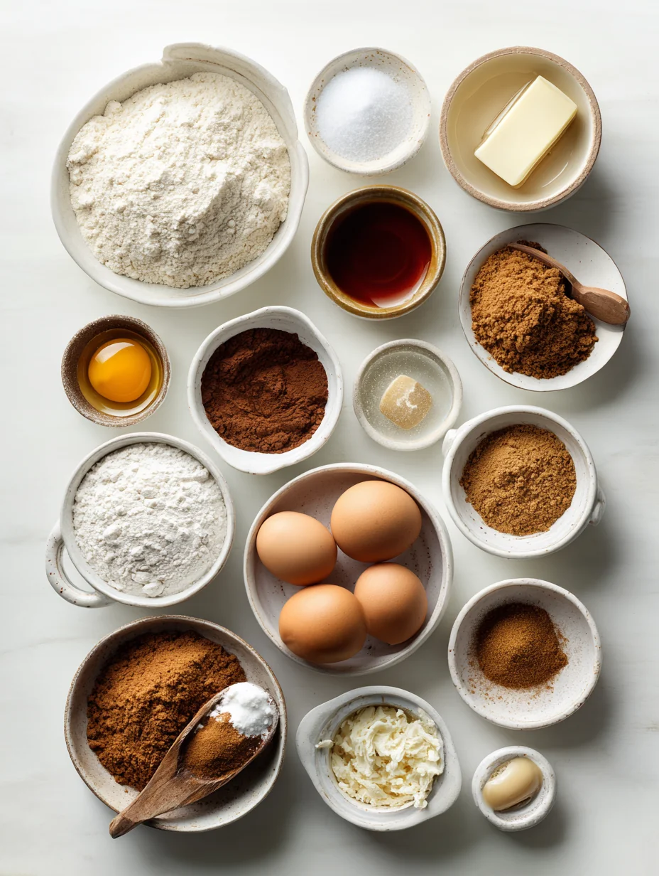 Ingredients for Ginger Molasses Cookie Sandwiches are a delightful twist on