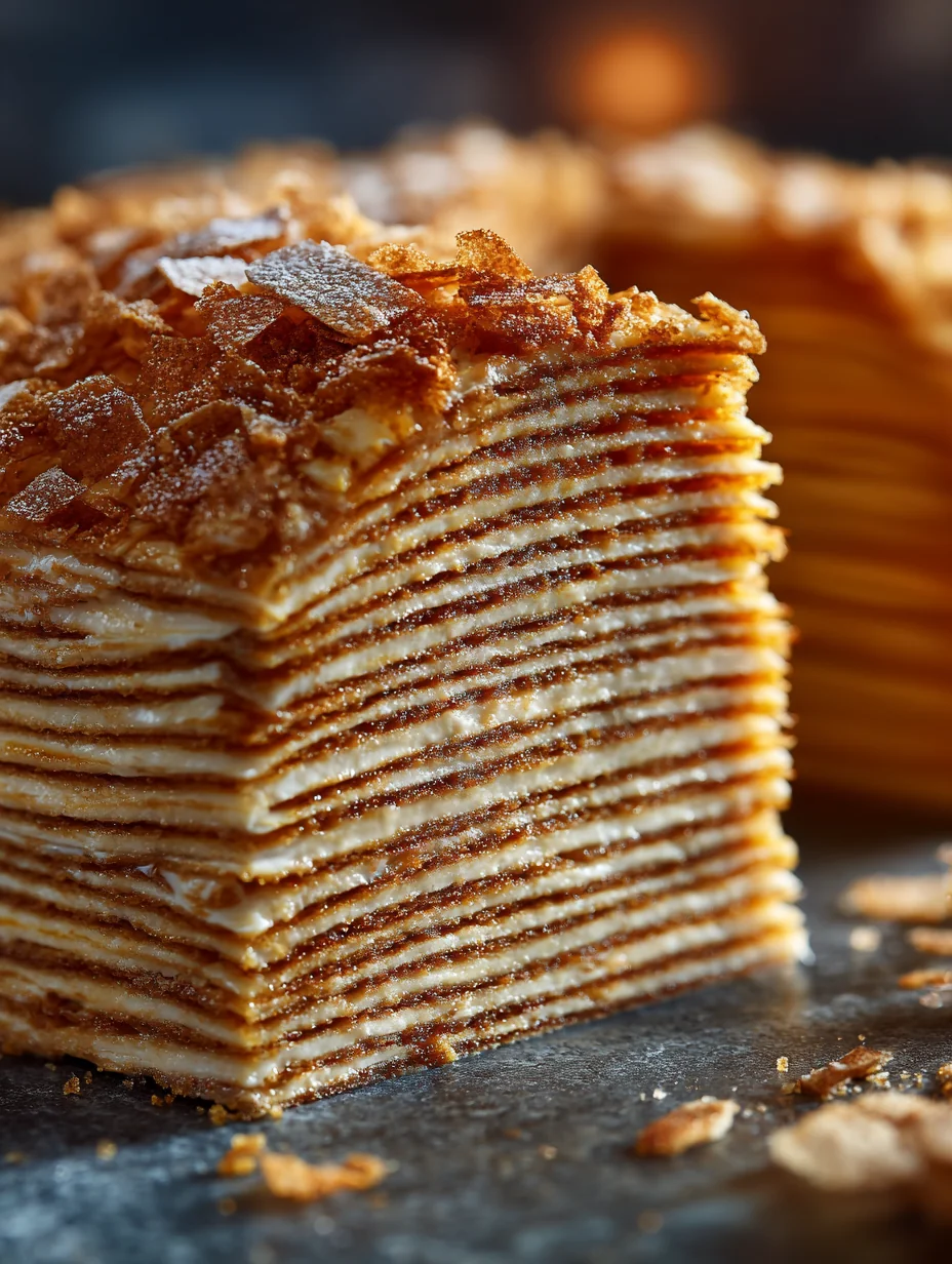 This delicate layers of russian-honey cake is a simple dessert recipe made with everyday ingredients. Perfect for busy days and family meals.