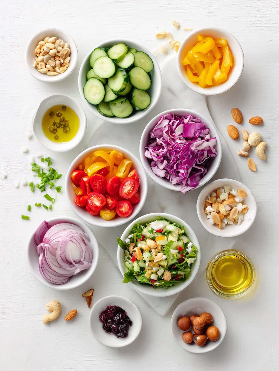 Ingredients for Fresh Summer Salad with Sweet & Crunchy Flavor