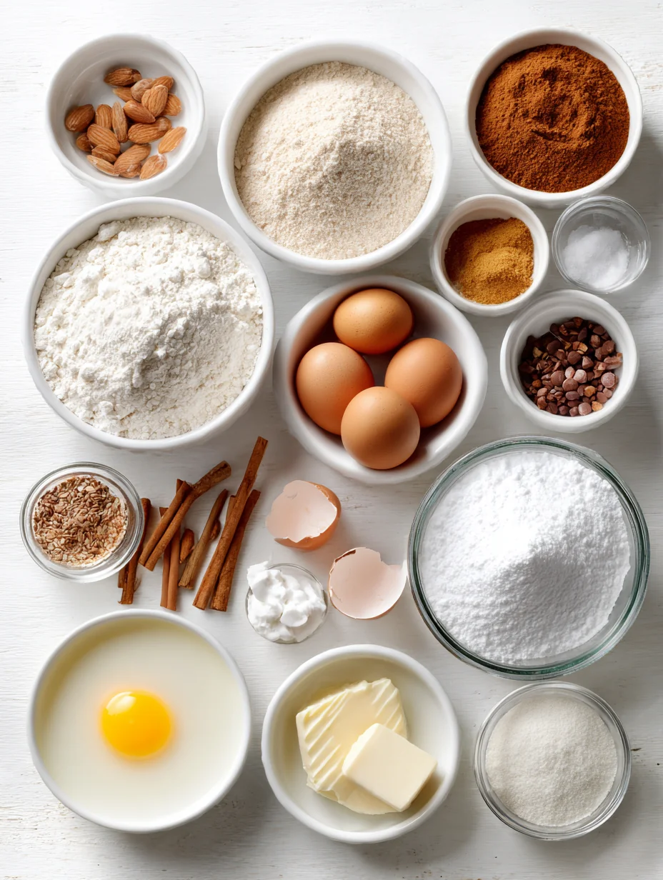 Ingredients for Cinnamon Roll Pancake Donuts