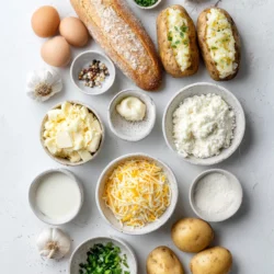 Ingredients for Cheesy Potato Boats: A Deliciously Satisfying Dish