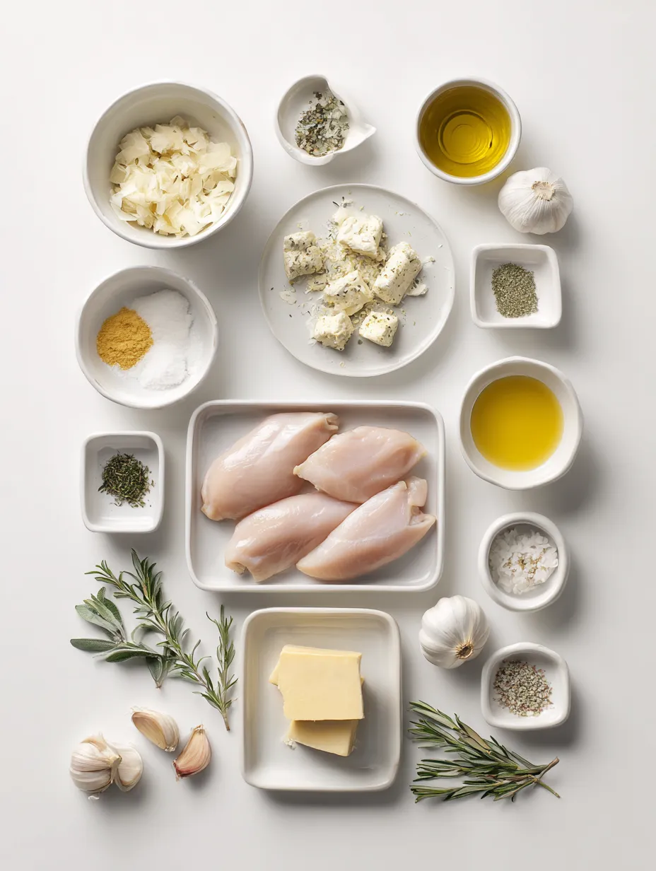 Ingredients for Creamy Garlic Parmesan Chicken