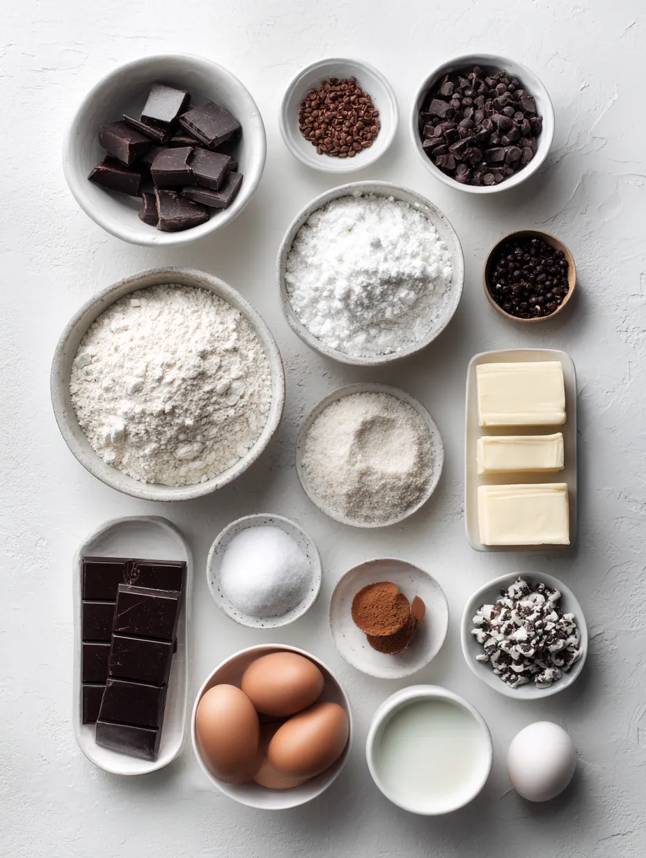 Ingredients for Choco-Coffee Bliss Cookies