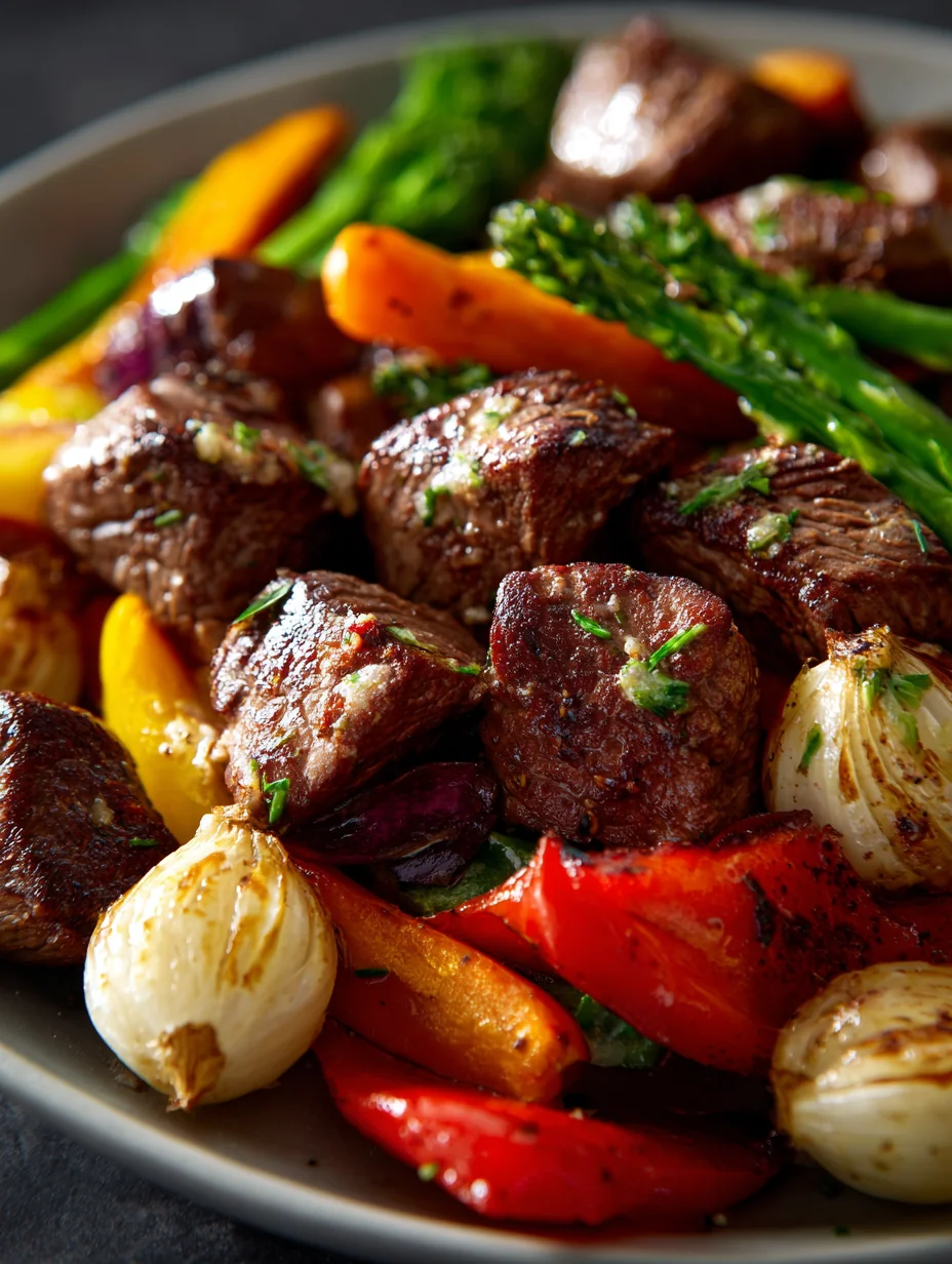 This garlic butter steak bites with roasted veggies is a simple dinner recipe made with everyday ingredients. Perfect for busy days and family meals.
