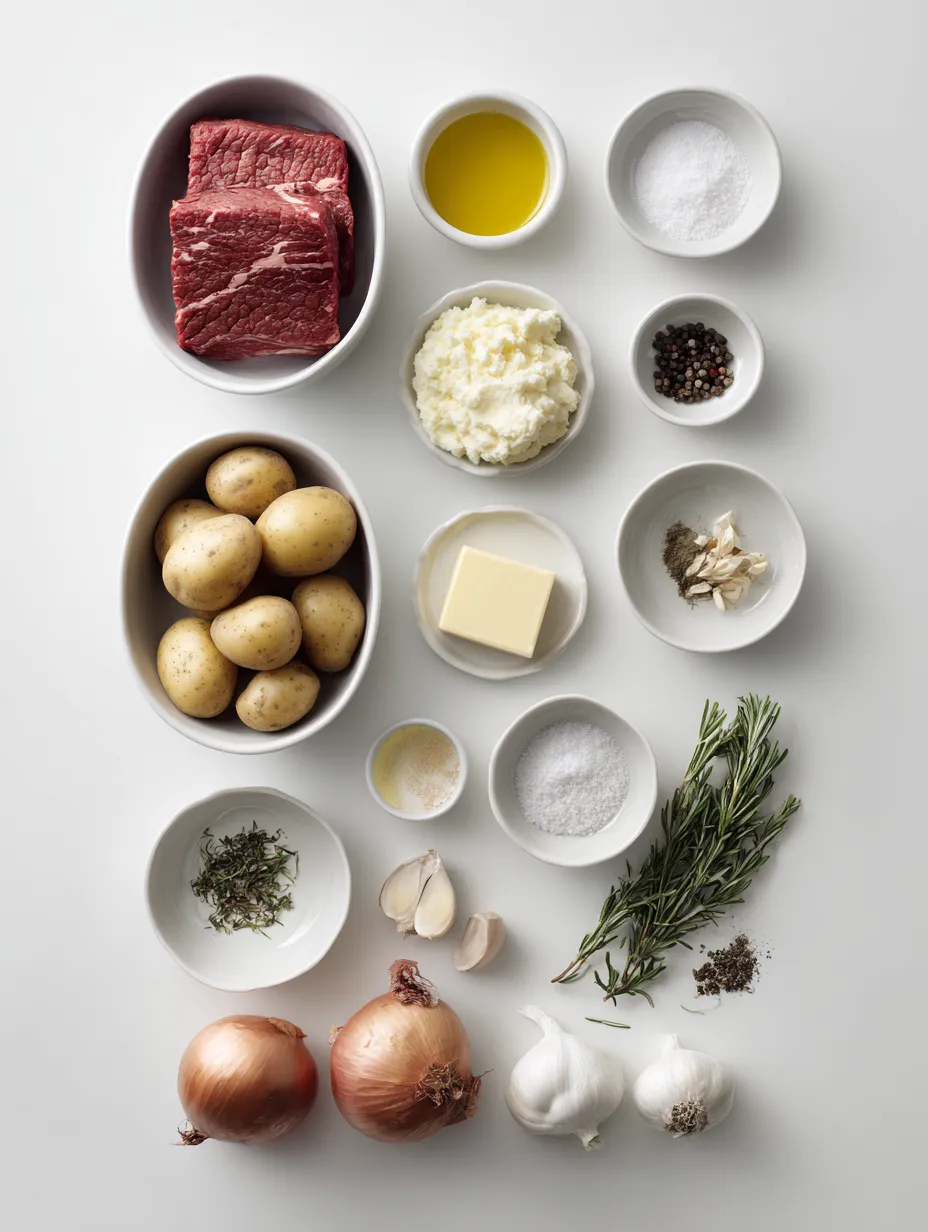 Ingredients for Crockpot Beef & Potatoes Comfort Meal