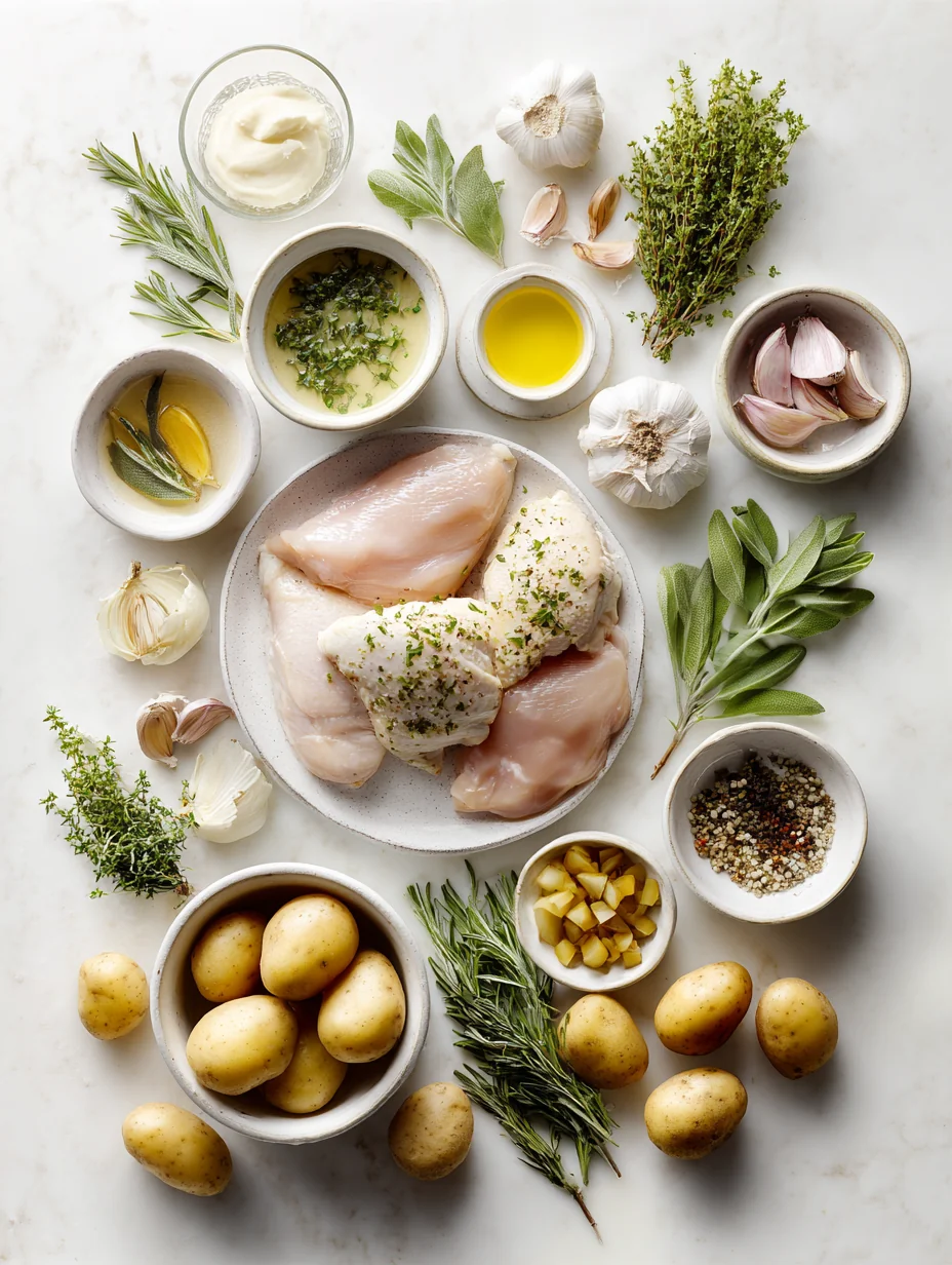 Ingredients for Creamy Tarragon Chicken and Potatoes is a dish that embodies