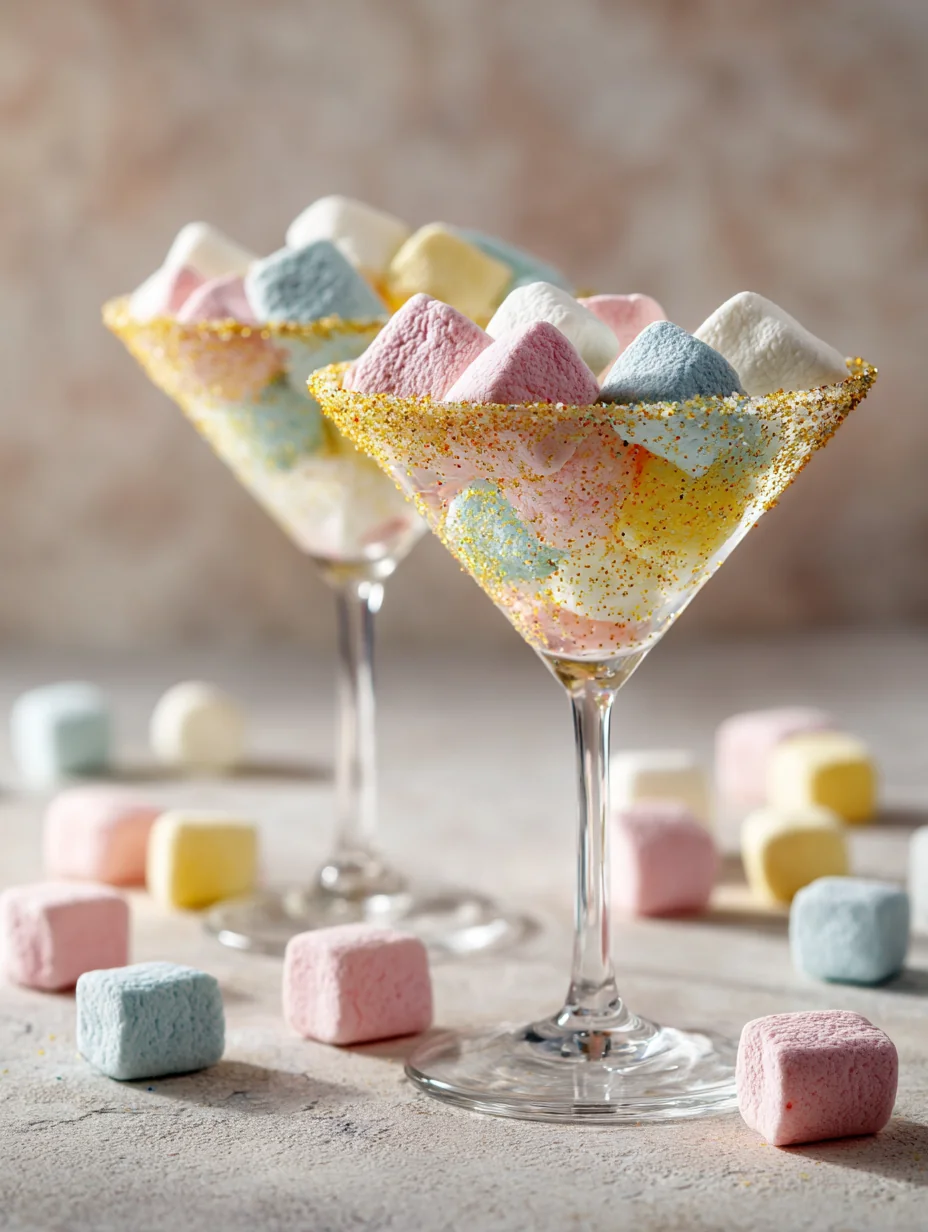 This peep-tini marshmallow martini - fun easter cocktail is a simple drink recipe made with everyday ingredients. Perfect for busy days and family meals.