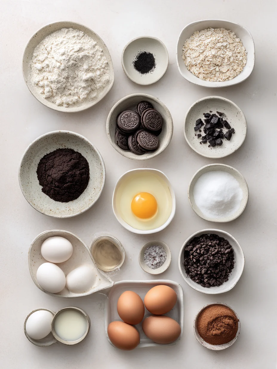 Ingredients for Cookie Monster Cinnamon Rolls with Oreo Crumble