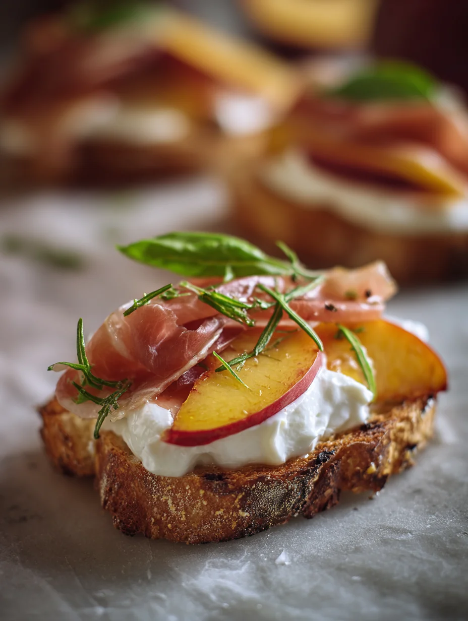 This peach, burrata, and prosciutto toast is a simple lunch recipe made with everyday ingredients. Perfect for busy days and family meals.