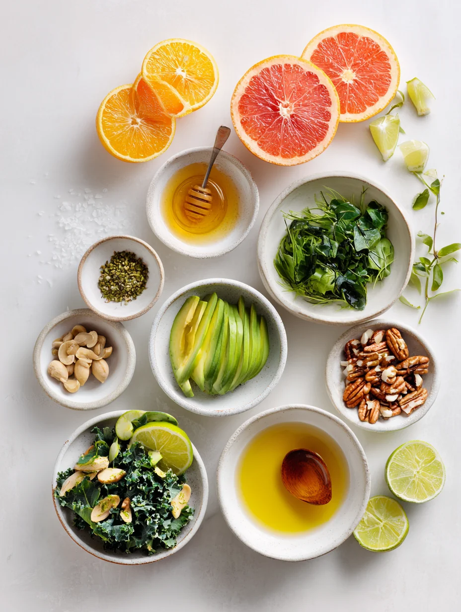 Ingredients for Citrus Garden Crunch Salad with Honey Lemon Dressing