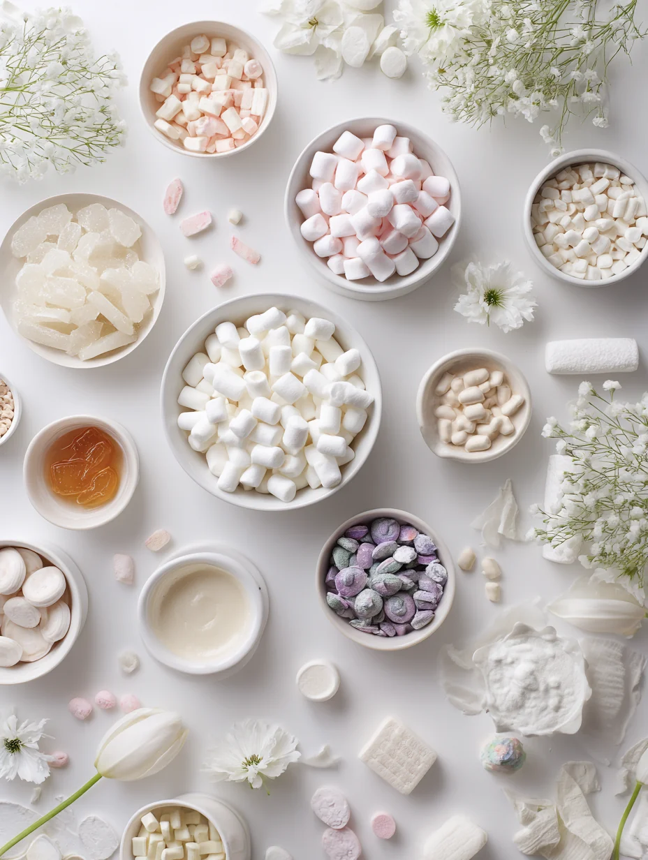 Ingredients for Marshmallow Bunny Martini - Creamy Easter Cocktail Recipe