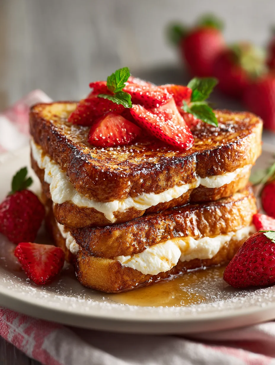 This cream cheese stuffed french toast - easy brunch recipe is a simple breakfast recipe made with everyday ingredients. Perfect for busy days and family meals.