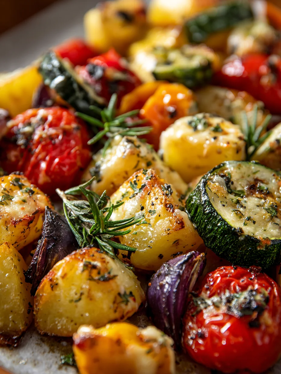 This cheesy roasted vegetables - easy oven baked veggie side dish is a simple dinner recipe made with everyday ingredients. Perfect for busy days and family meals.