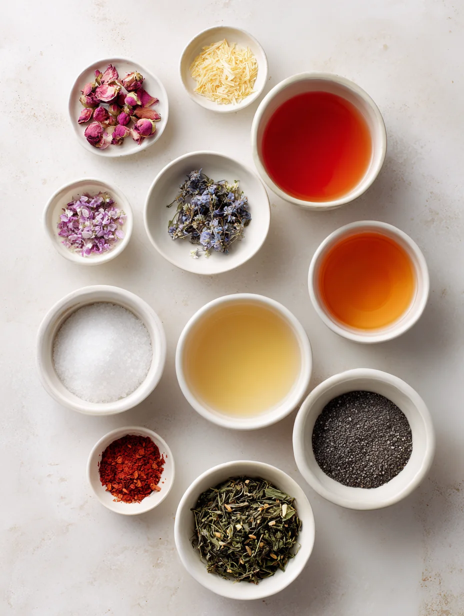 Ingredients for Sparkling Peach Iced Tea