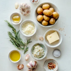 Ingredients for Crispy Air Fryer Garlic Parmesan Potatoes