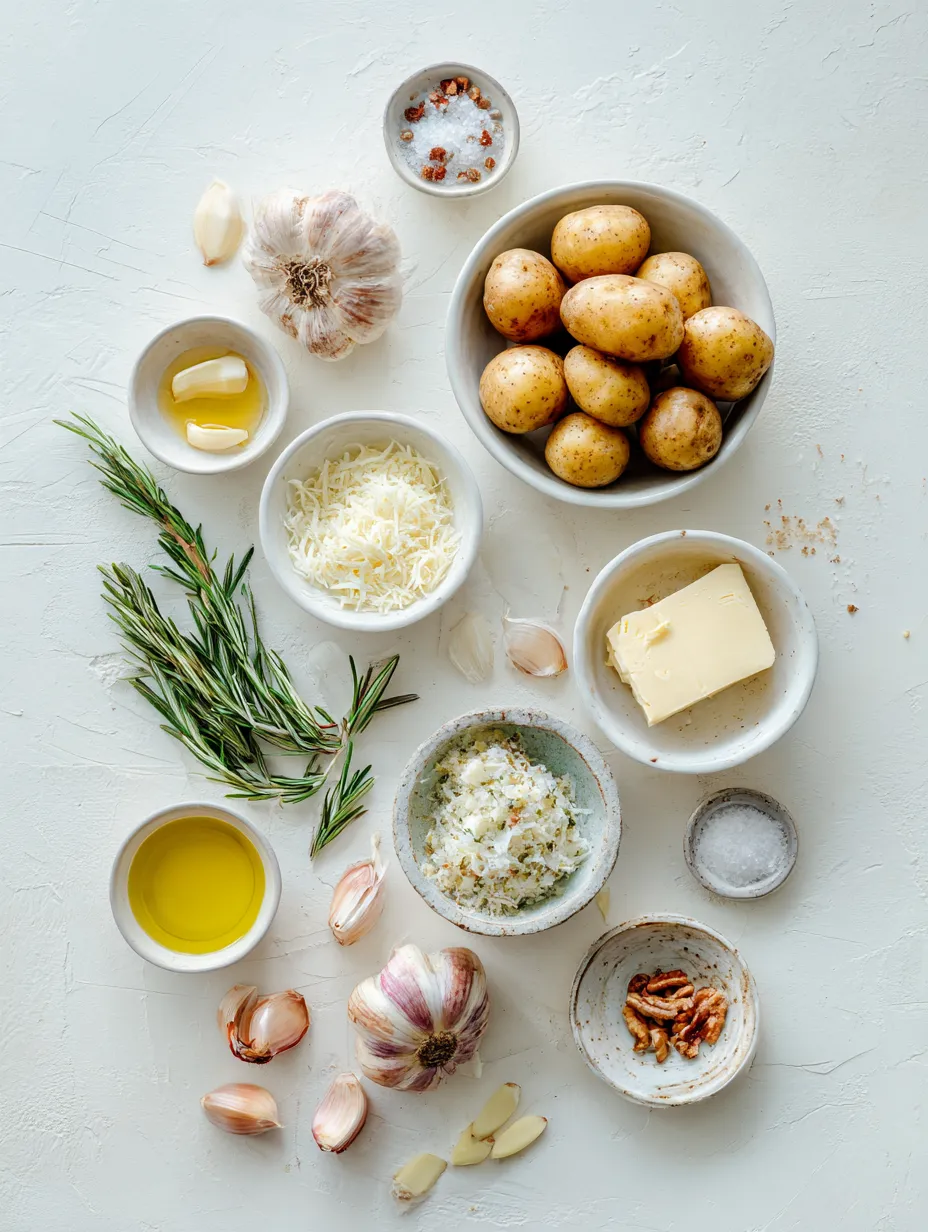 Ingredients for Crispy Air Fryer Garlic Parmesan Potatoes