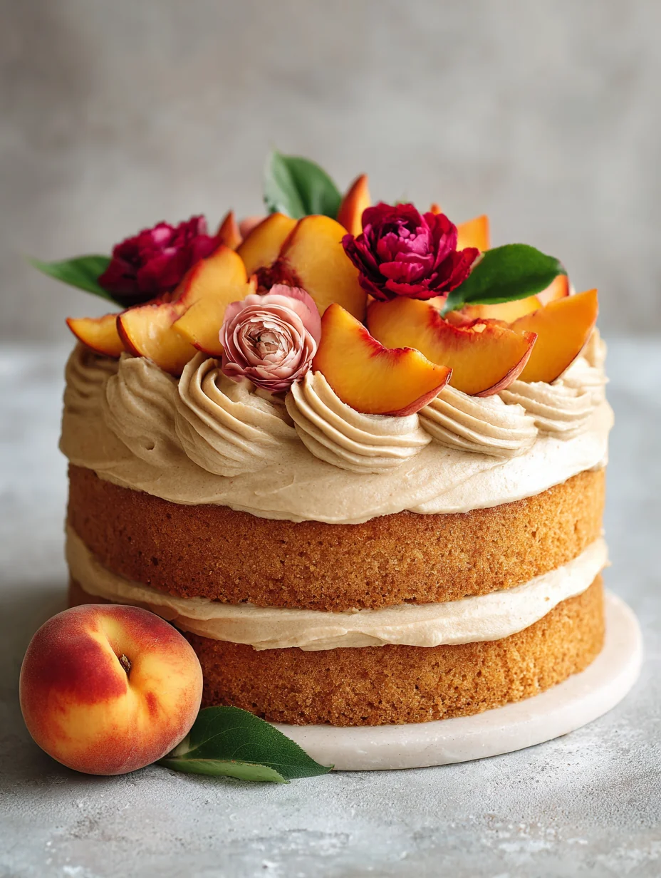 This sweet summer delight: homemade peach cake with brown sugar frosting is a simple dinner recipe made with everyday ingredients. Perfect for busy days and family meals.
