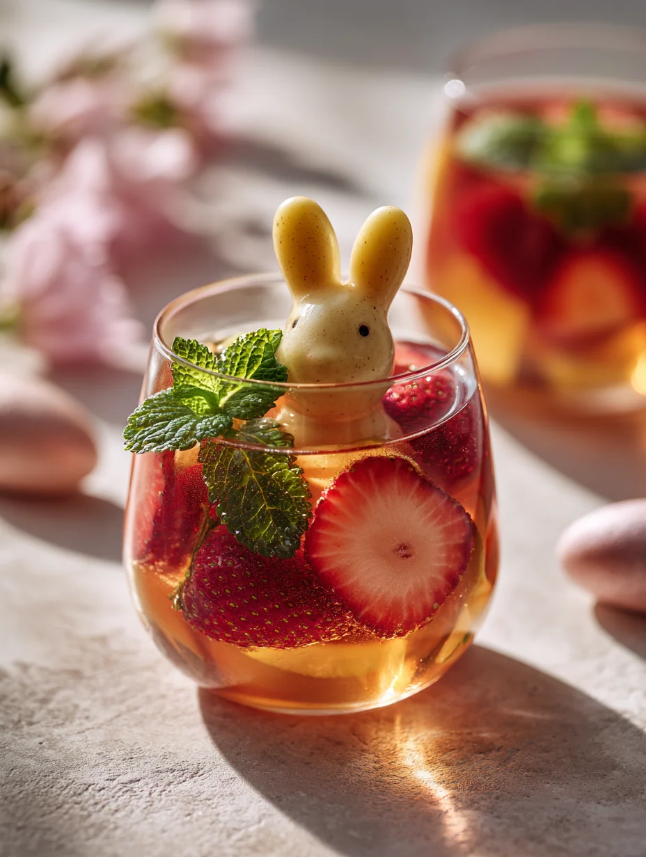 This spring bunny sangria - fruity easter cocktail recipe is a simple drink recipe made with everyday ingredients. Perfect for busy days and family meals.