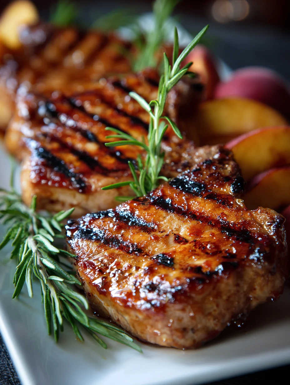 This peach glazed pork chops: a summer delight is a simple dinner recipe made with everyday ingredients. Perfect for busy days and family meals.