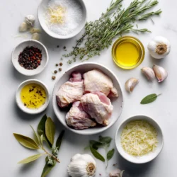 Ingredients for Grilled BBQ Chicken Thighs (Super Tender)