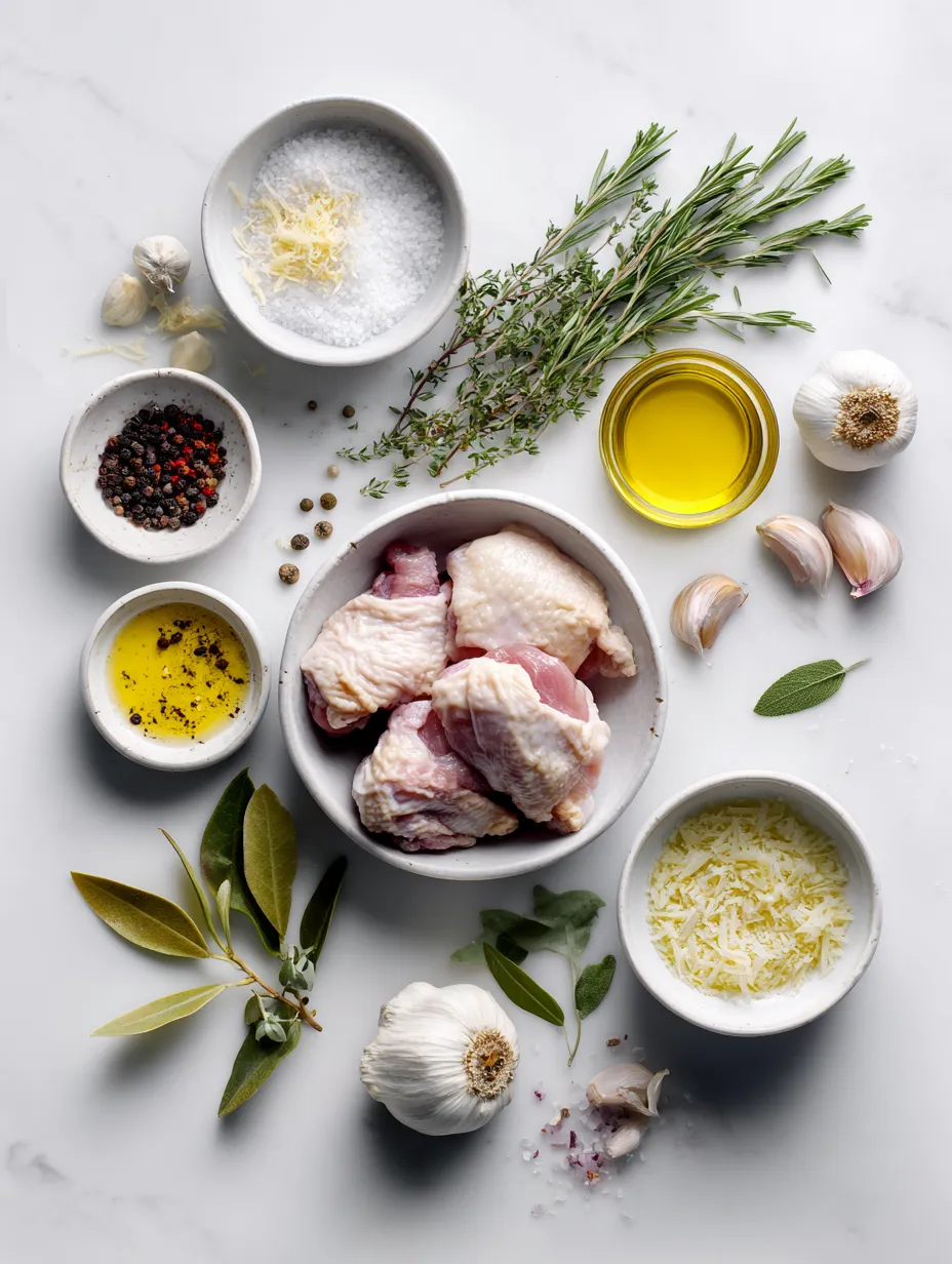 Ingredients for Grilled BBQ Chicken Thighs (Super Tender)