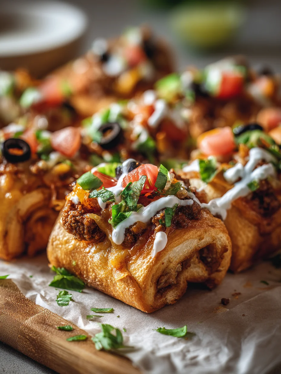 This loaded taco pizza rolls - party-friendly dinner snack is a simple dinner recipe made with everyday ingredients. Perfect for busy days and family meals.
