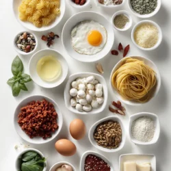 Ingredients for Spicy Chicken Chorizo Pasta Delight