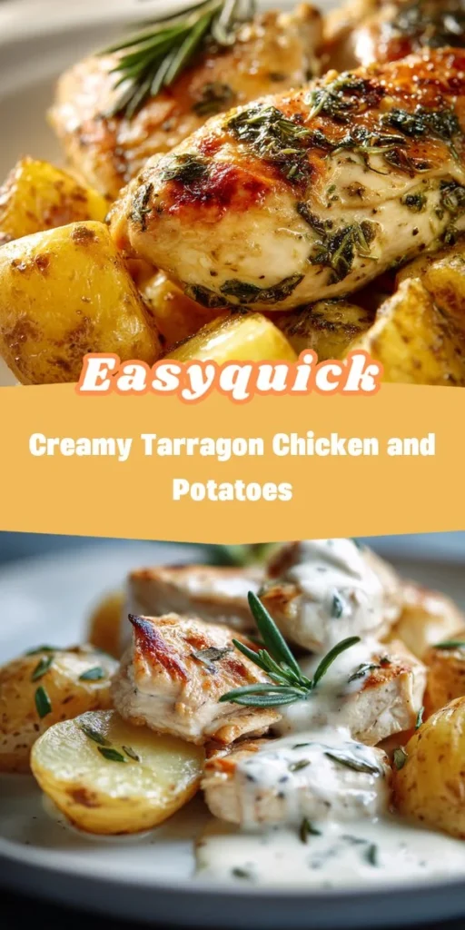 This creamy tarragon chicken and potatoes is a simple dinner recipe made with everyday ingredients. Perfect for busy days and family meals.