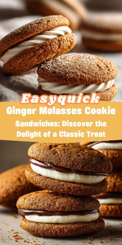 This ginger molasses cookie sandwiches: discover the delight of a classic treat is a simple dessert recipe made with everyday ingredients. Perfect for busy days and family meals.