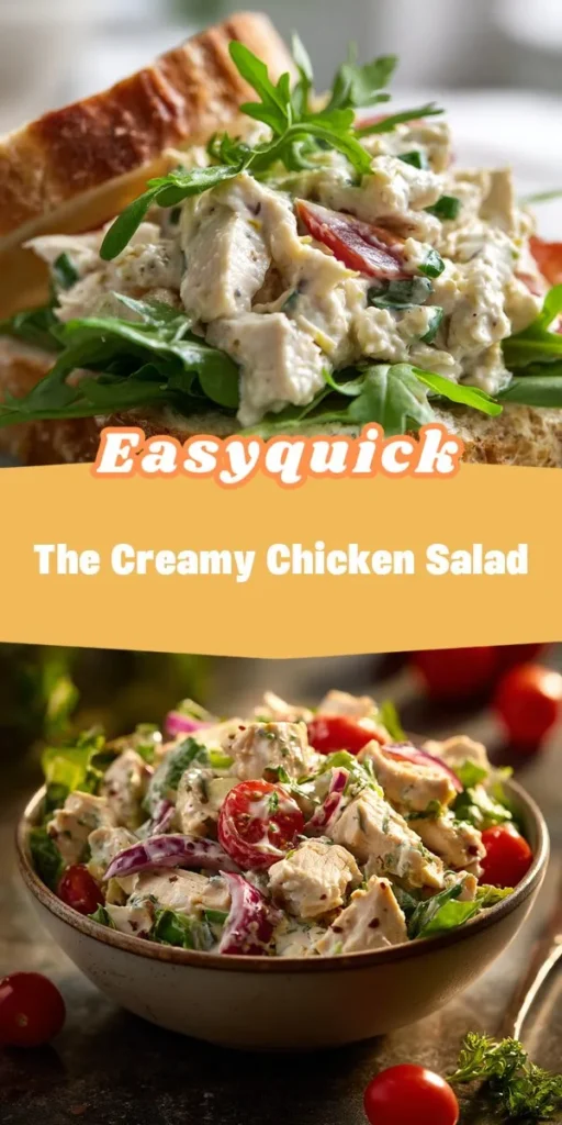 This the creamy chicken salad is a simple lunch recipe made with everyday ingredients. Perfect for busy days and family meals.