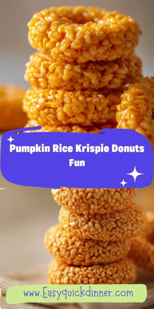This pumpkin rice krispie donuts fun is a simple dessert recipe made with everyday ingredients. Perfect for busy days and family meals.