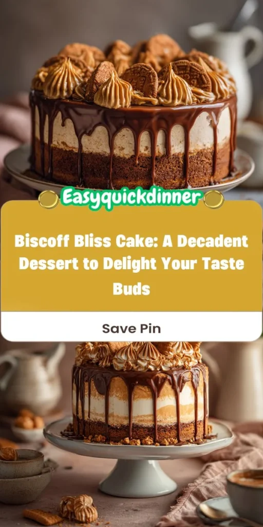 This biscoff bliss cake: a decadent dessert to delight your taste buds is a simple dessert recipe made with everyday ingredients. Perfect for busy days and family meals.