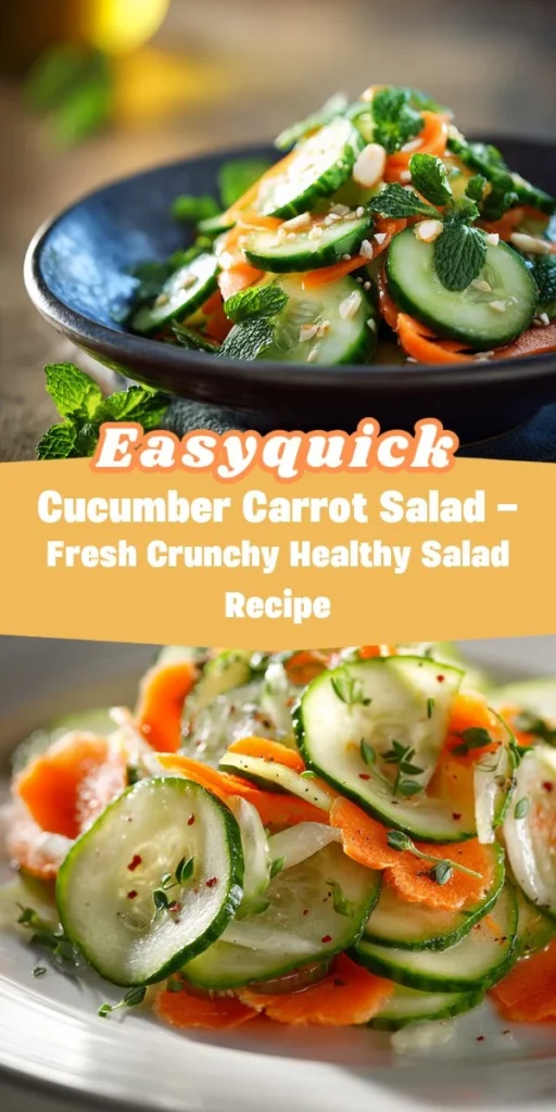 This cucumber carrot salad - fresh crunchy healthy salad recipe is a simple lunch recipe made with everyday ingredients. Perfect for busy days and family meals.
