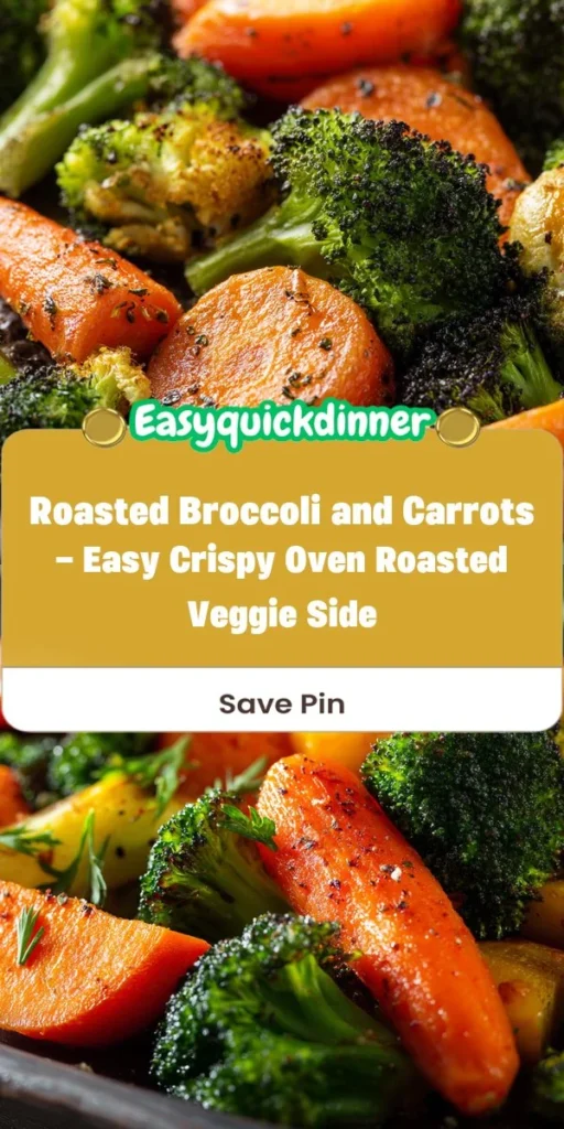 This roasted broccoli and carrots - easy crispy oven roasted veggie side is a simple dinner recipe made with everyday ingredients. Perfect for busy days and family meals.