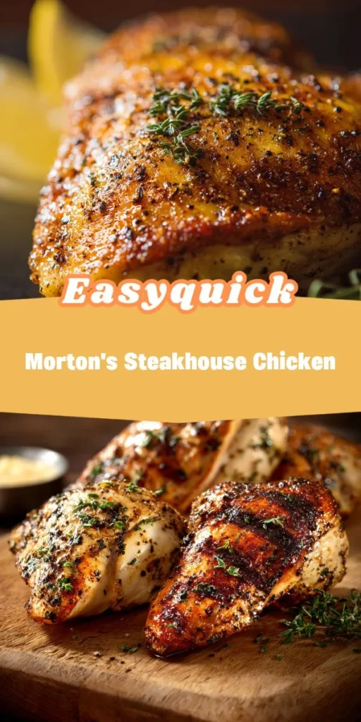 This morton's steakhouse chicken is a simple dinner recipe made with everyday ingredients. Perfect for busy days and family meals.