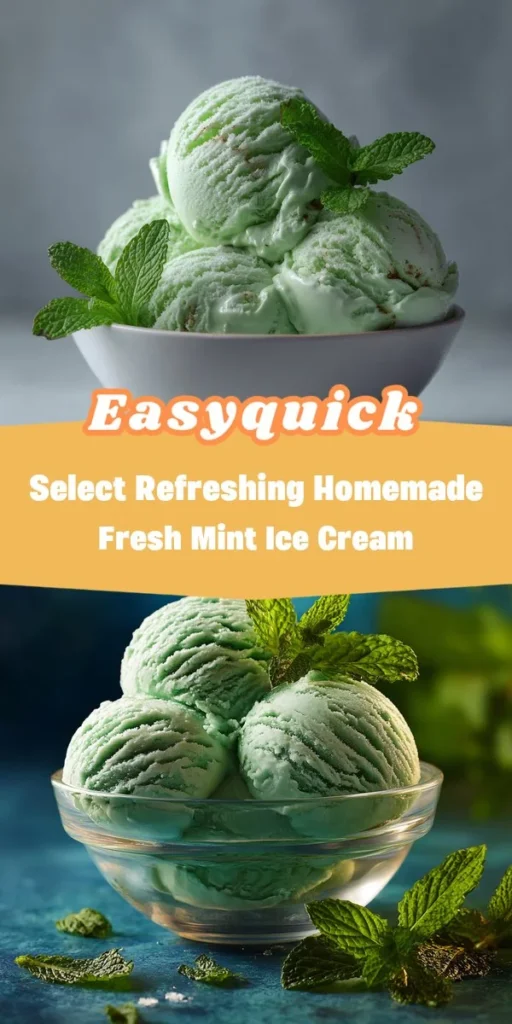 This select refreshing homemade fresh mint ice cream is a simple dessert recipe made with everyday ingredients. Perfect for busy days and family meals.