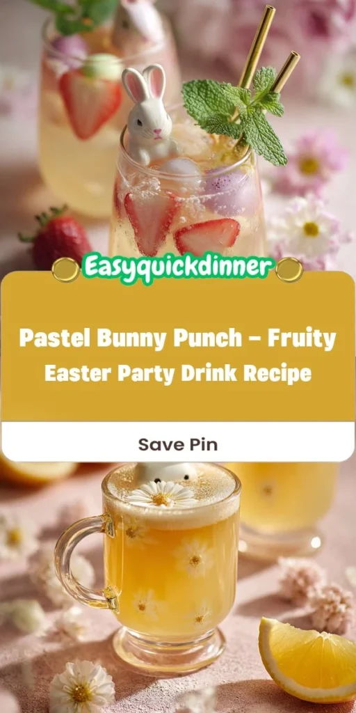 This pastel bunny punch - fruity easter party drink recipe is a simple drink recipe made with everyday ingredients. Perfect for busy days and family meals.