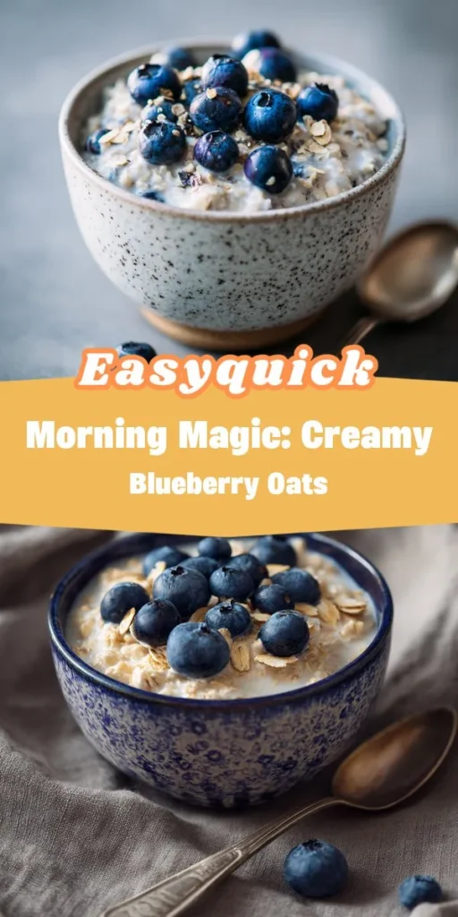 This morning magic: creamy blueberry oats is a simple breakfast recipe made with everyday ingredients. Perfect for busy days and family meals.