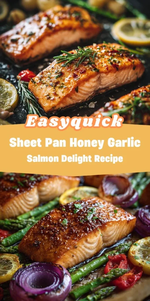 This sheet pan honey garlic salmon delight recipe is a simple dinner recipe made with everyday ingredients. Perfect for busy days and family meals.