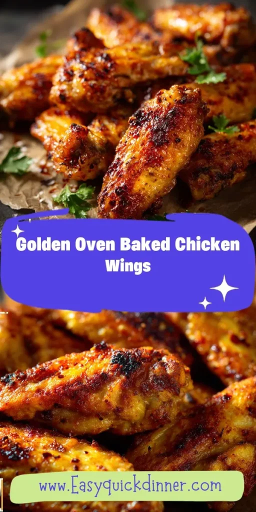 This golden oven baked chicken wings is a simple dinner recipe made with everyday ingredients. Perfect for busy days and family meals.