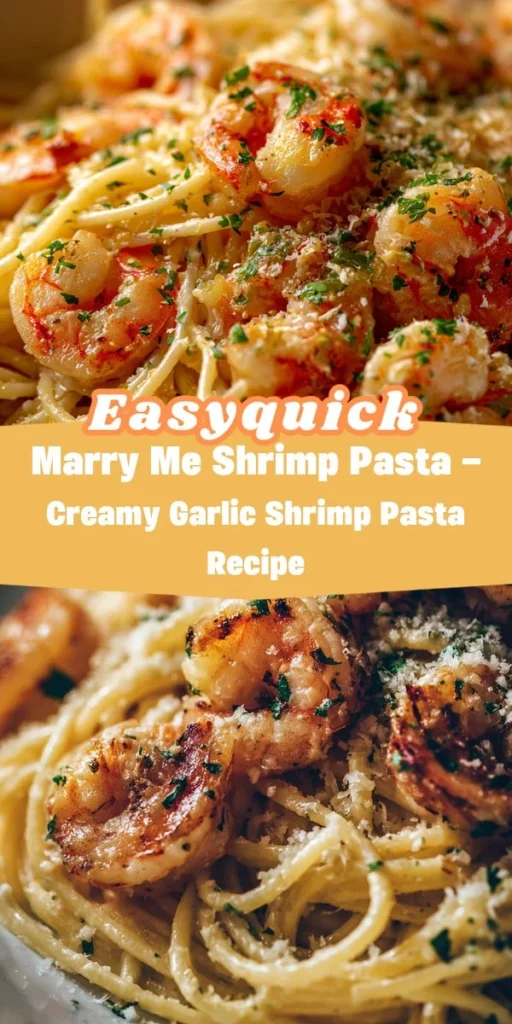 This marry me shrimp pasta - creamy garlic shrimp pasta recipe is a simple dinner recipe made with everyday ingredients. Perfect for busy days and family meals.