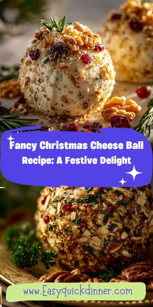 This fancy christmas cheese ball recipe: a festive delight is a simple appetizers recipe made with everyday ingredients. Perfect for busy days and family meals.
