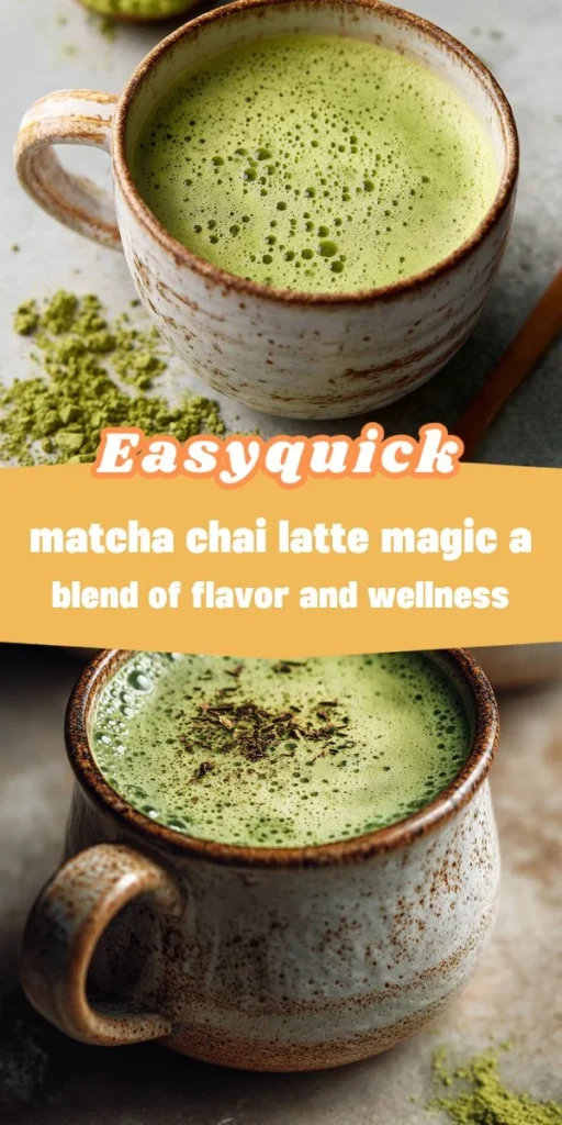 This matcha chai latte magic a blend of flavor and wellness is a simple drink recipe made with everyday ingredients. Perfect for busy days and family meals.