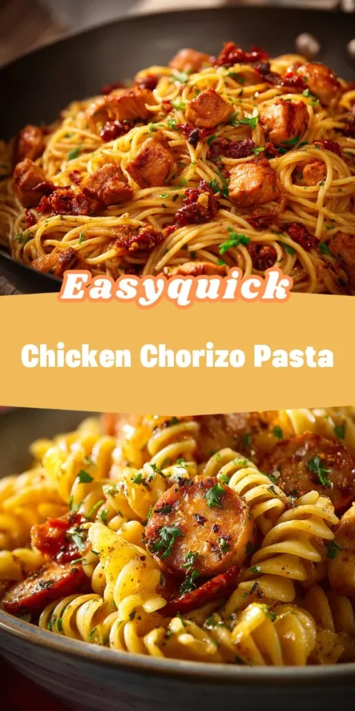 This chicken chorizo pasta is a simple dinner recipe made with everyday ingredients. Perfect for busy days and family meals.